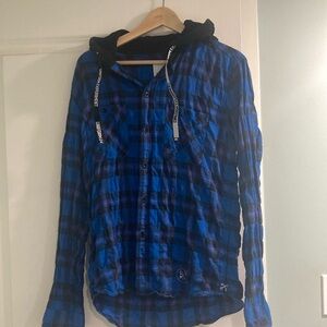 Uniform Experiment hoodie/plaid button up